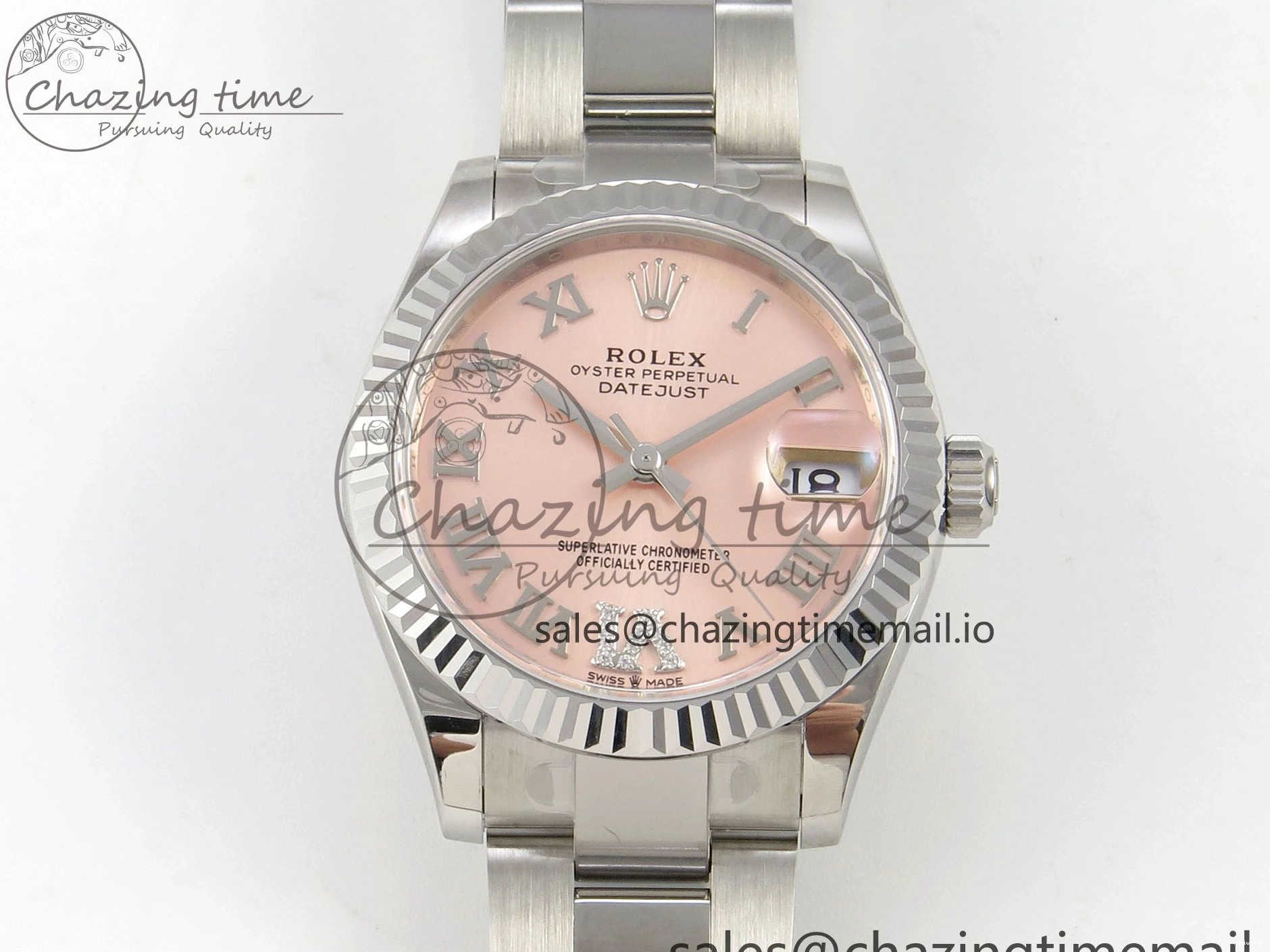 904L on 278274 31 Edition 1:1 Steel Diamonds Roman HZ Dial DateJust Best Bracelet Cal.2236 Oyster THBF SS RG 0509